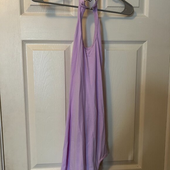 Little for Big Sexy Vampy Purple Heart Mini Dress Collared Bodycon - Picture 3 of 6